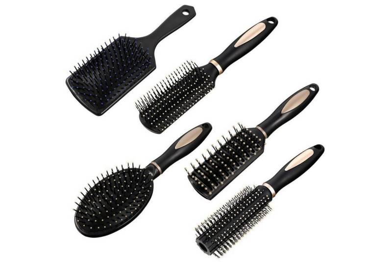 Fanshiontide Haarbürsten-Set 5er Haarbürsten Set ohne Ziepen für Frauen Männer Locken Lange Haare von Fanshiontide