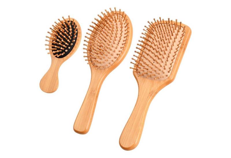 LuxusKollektion Haarbürsten-Set Haarbürste Bambus Massage Set Kinder & Erwachsene von LuxusKollektion