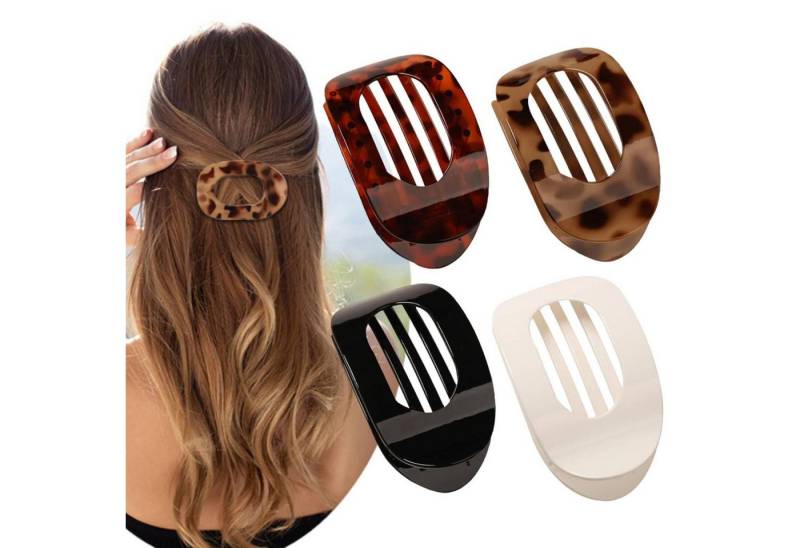LuxusKollektion Haarclip 4er Set Flache Haarklammern für Damen, Starker von LuxusKollektion