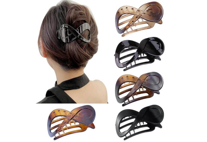 LuxusKollektion Haarclip 5 Pcs Vintage Haarspangen Groß Schwarz Haarklammern Frauen Mädchen von LuxusKollektion