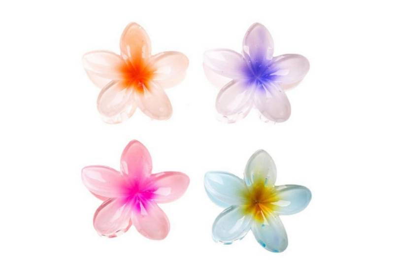 LuxusKollektion Haarclip Blumen Haarspangen 4er Set Damen Mädchen rutschfest süß elegant von LuxusKollektion