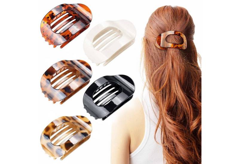 LuxusKollektion Haarclip Haarspangen Damen Flache Haarklammer 5 Stück Rutschfest Für Dicke von LuxusKollektion