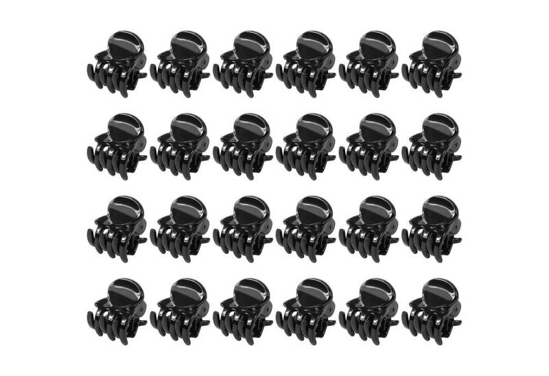 LuxusKollektion Haarclip Mini Haarspangen 24 Stück Kunststoff Haarclips Schwarz Rutschfester von LuxusKollektion