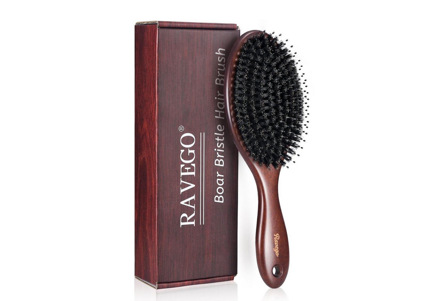 LuxusKollektion Haarentwirrbürste Haarbürste Entwirrbürste Damen Herren Kinder Nylon Wildschweinborsten von LuxusKollektion