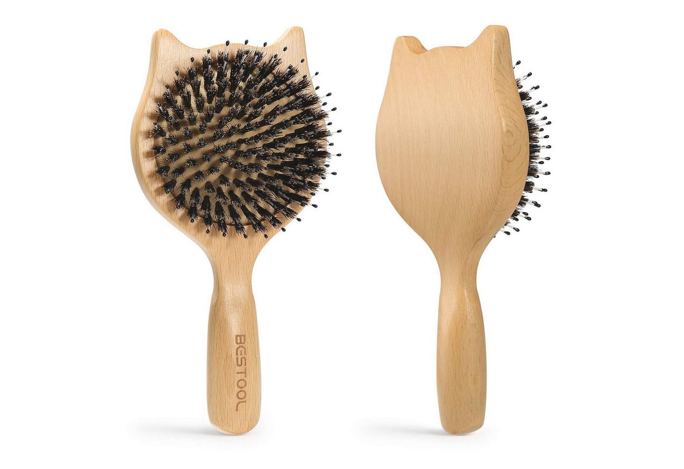 LuxusKollektion Haarentwirrbürste Kleine Reise Haarbürste für Damen Herren Kinder Wildschweinborsten von LuxusKollektion