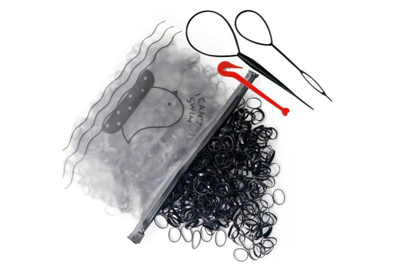 LuxusKollektion Haargummi 1000 Mini Haargummis Schwarz Dünne Gummi Haarbänder von LuxusKollektion