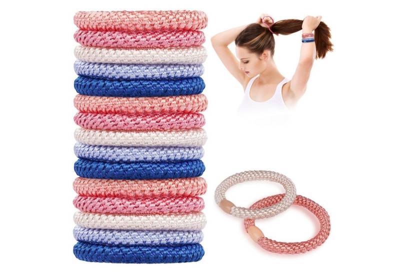 AUAUY Haargummi 15 Stück Elastische Haargummis Zopfgummi Pferdeschwanz Halter für von AUAUY