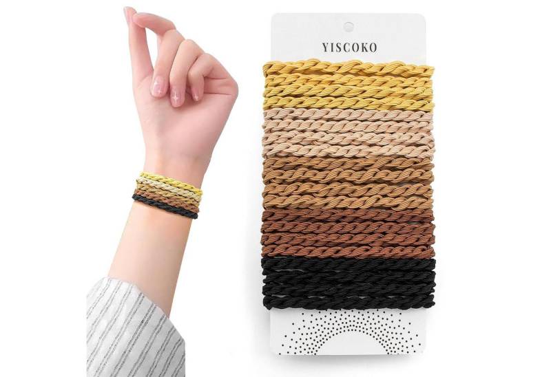 LuxusKollektion Haargummi 20er Pack Haargummis Damen Schwarz Zopfgummis Scrunchies von LuxusKollektion