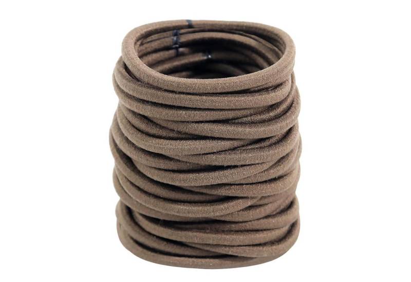 LuxusKollektion Haargummi 36 Stück Haargummis Mädchen 4mm Braun Elastische Haarbänder von LuxusKollektion