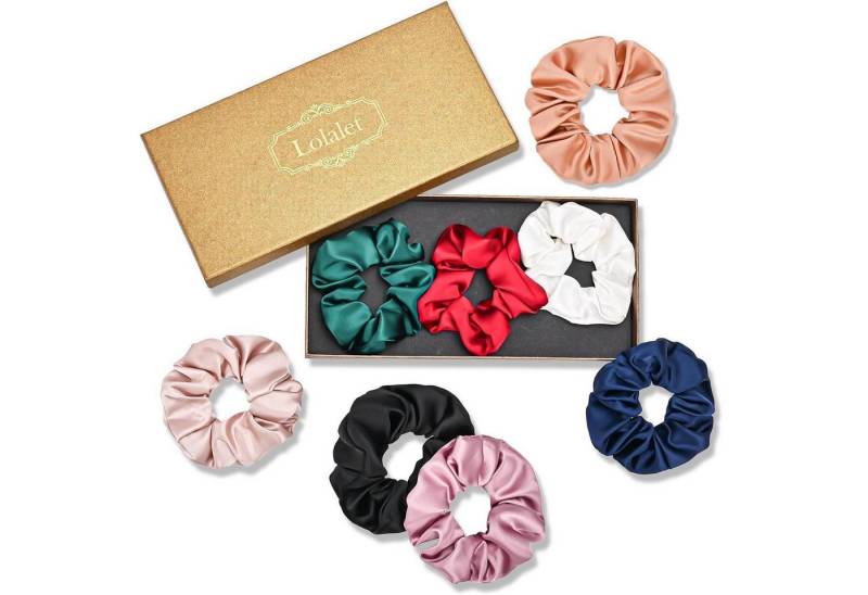 LuxusKollektion Haargummi 8er Set Seide Scrunchies Haargummis Damen Mädchen - Premium von LuxusKollektion