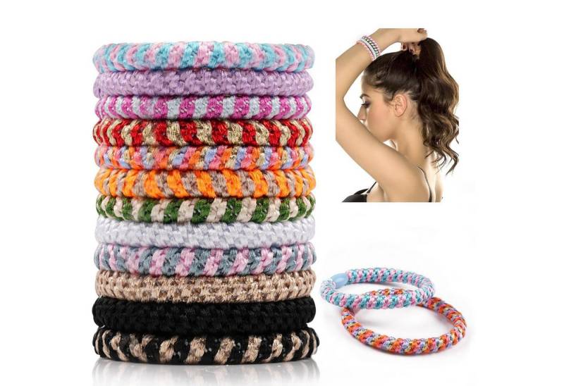 Ailvor Haargummi Haargummi Damen Elastisch Zopfgummi 12 Stück Pferdeschwanz Halter von Ailvor