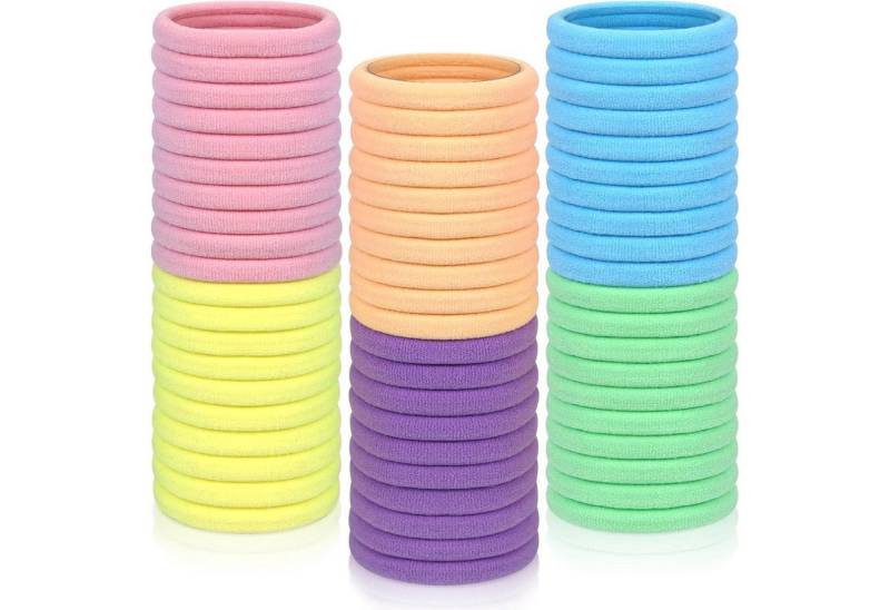 LuxusKollektion Haargummi Haargummis Damen Mädchen Bunt Baumwolle Ohne 1 stück (60er Pack) von LuxusKollektion