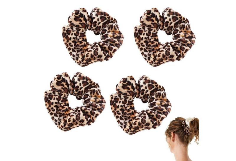 LuxusKollektion Haargummi Haargummis Samt Scrunchies Damen Schwarz Rot Leopardenmuster von LuxusKollektion