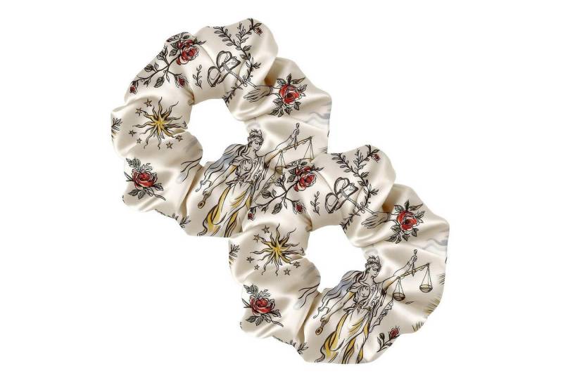 LuxusKollektion Haargummi Haargummis Seide 100Prozent Damen 1 stück (2er Pack) Waage von LuxusKollektion