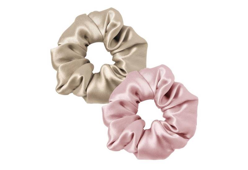 LuxusKollektion Haargummi Haargummis Seide Damen 2 stück (1er Pack) Taupe Rosa von LuxusKollektion