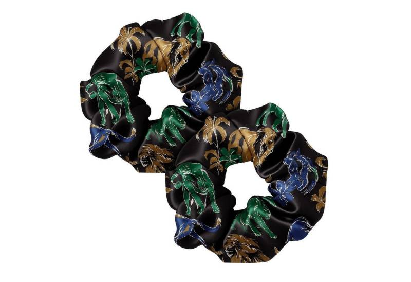 LuxusKollektion Haargummi Haargummis Seide Damen Haarringe Haarband 1 Stück (2er Pack) Löwe von LuxusKollektion