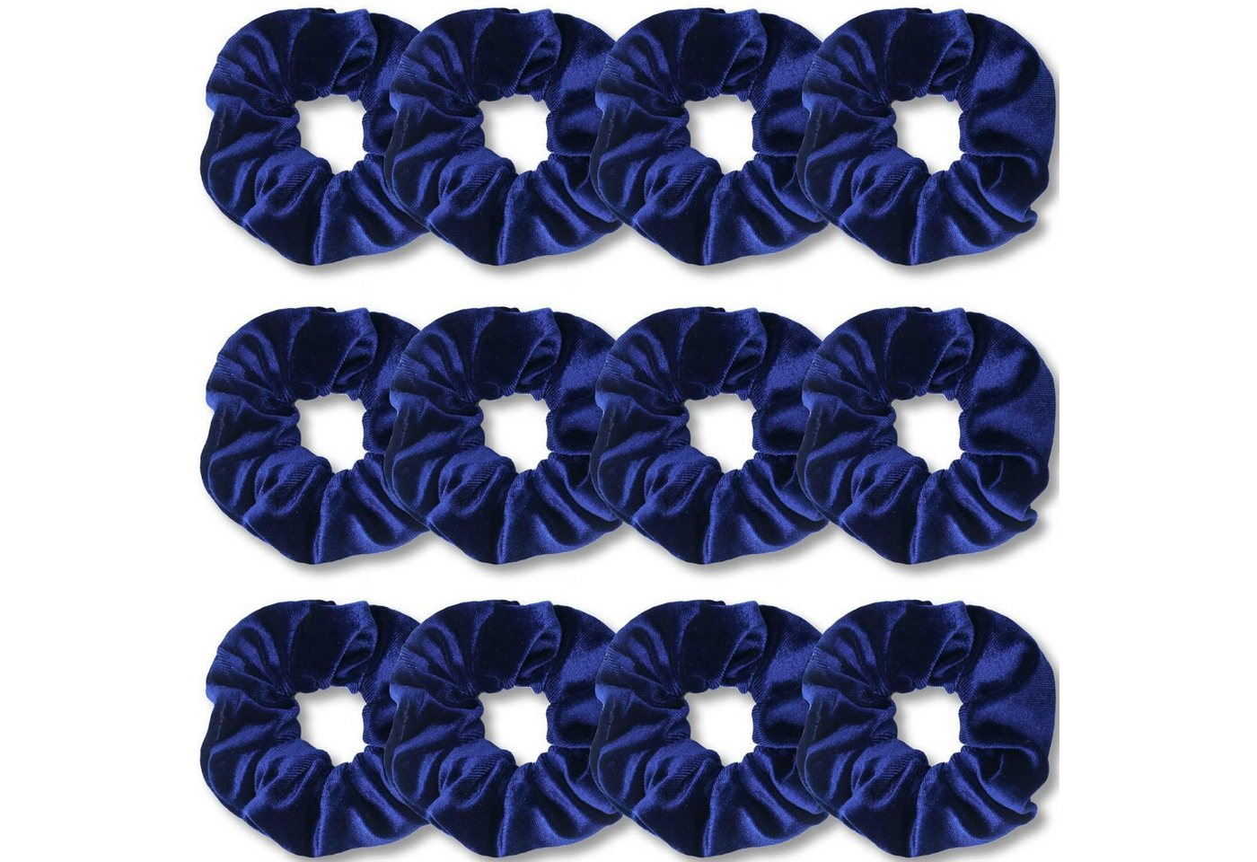 LuxusKollektion Haargummi Königsblaue Premium-Samt-Haargummis für Damen und Mädchen, 12er Set von LuxusKollektion