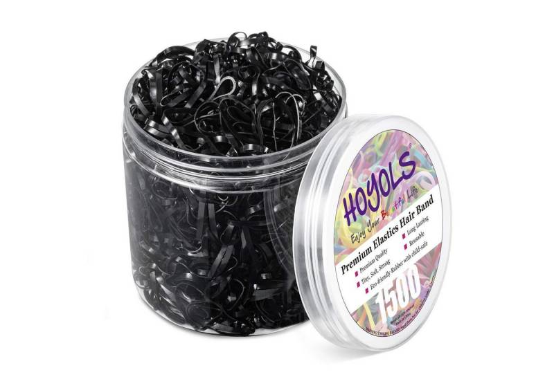 LuxusKollektion Haargummi Schwarze Elastische Haarbänder 1500 Stk. Mini Gummibänder Pack von LuxusKollektion