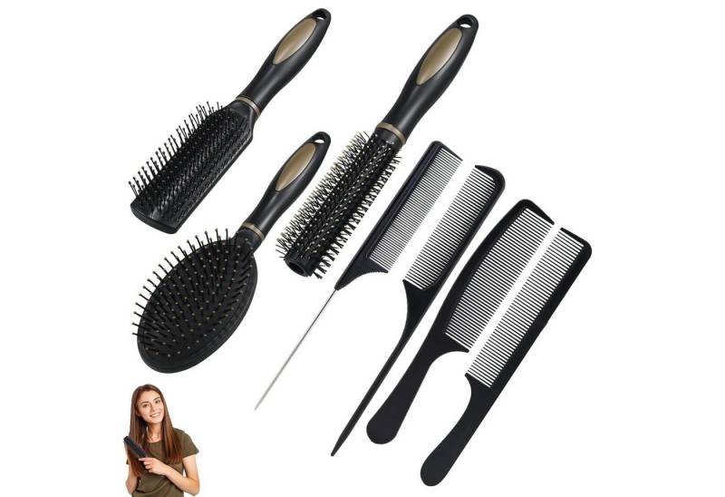LuxusKollektion Haarkamm Haarbürste Set 7 Stück Massage Bürsten Entspannungsbürste Nadelborsten von LuxusKollektion