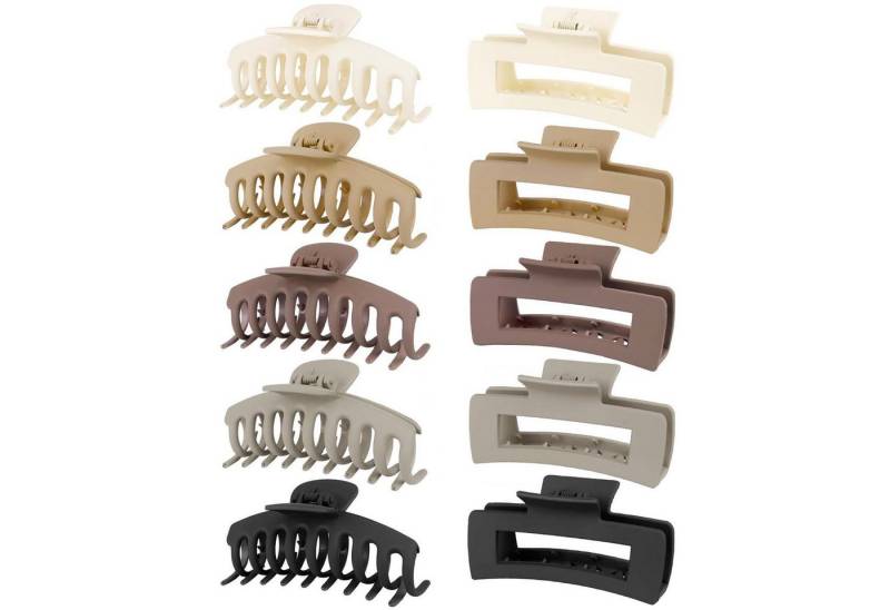 LuxusKollektion Haarklammer 10er Haarklammer Set Damen, Große Haarspangen Rutschfest für Dickes von LuxusKollektion