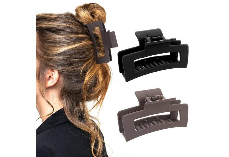 WLLHYF Haarklammer 2 Stück Quadratische Klauenclips matt 8.5 cm für Haarstyling von WLLHYF