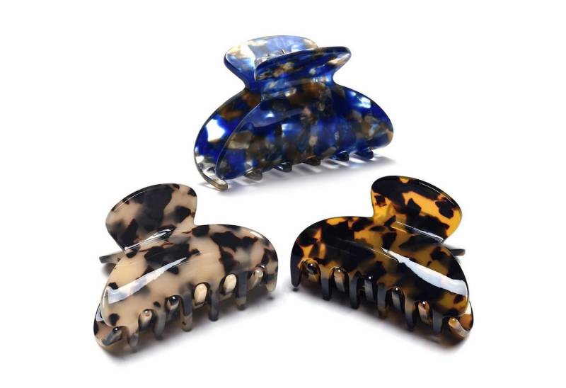 LuxusKollektion Haarklammer 3 Stück Acetat Haarklammern für Damen Frauen 6.5cm von LuxusKollektion