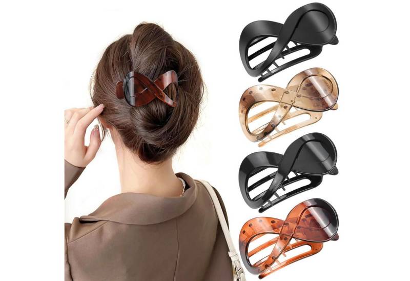 LuxusKollektion Haarklammer 4 Stück Große Haarspangen Damen Set Rutschfeste Hair Clips für Dickes von LuxusKollektion