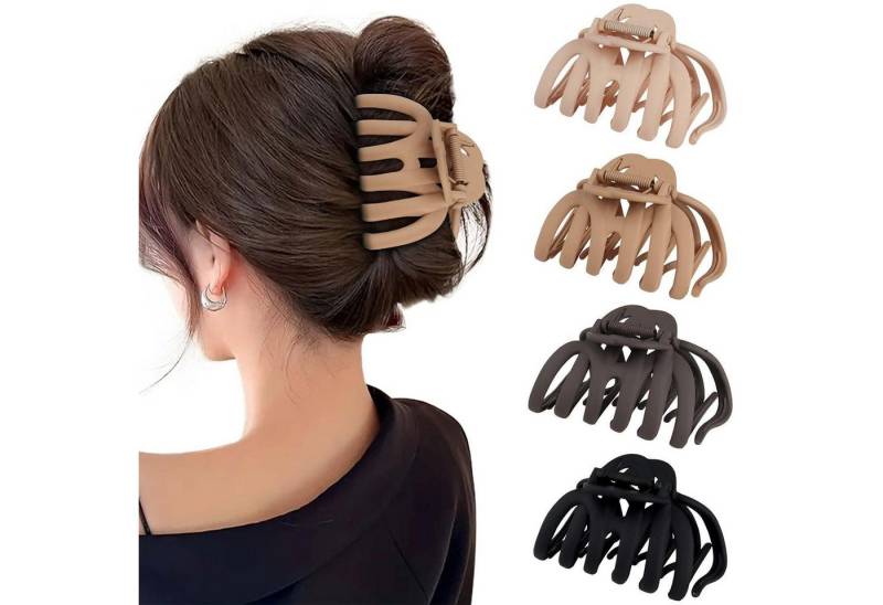 LuxusKollektion Haarklammer 4er Set Große Oktopus Haarklammern 9.5CM Damen Haarspangen Neutrale von LuxusKollektion