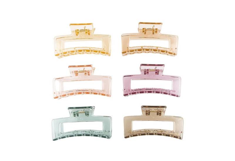 LuxusKollektion Haarklammer 6er Set Acryl Haarklammern Groß Damen Starke Clips Dickes Dünnes Haar von LuxusKollektion