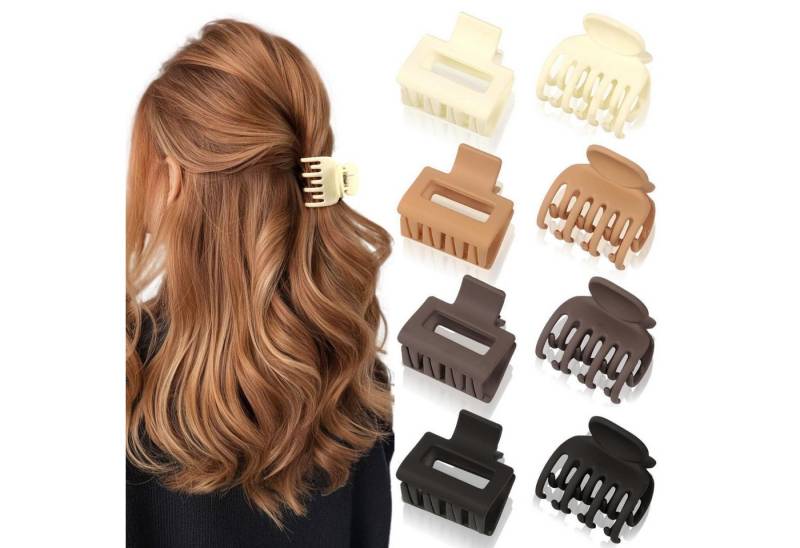 LuxusKollektion Haarklammer 8 Stück Haarklammern Klein 4cm Damen Hair Clips Matte Haarschmuck von LuxusKollektion