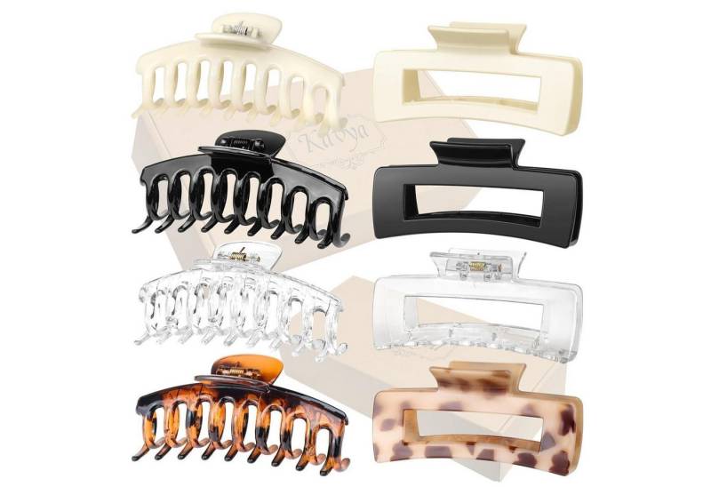 LuxusKollektion Haarklammer 8er Set Große Haarklammer Damen Rutschfestes Haarstyling Zubehör von LuxusKollektion