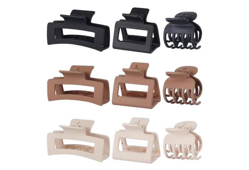 LuxusKollektion Haarklammer 9er Haarklammer Set Damen Rutschfest, Matte Haarspangen von LuxusKollektion