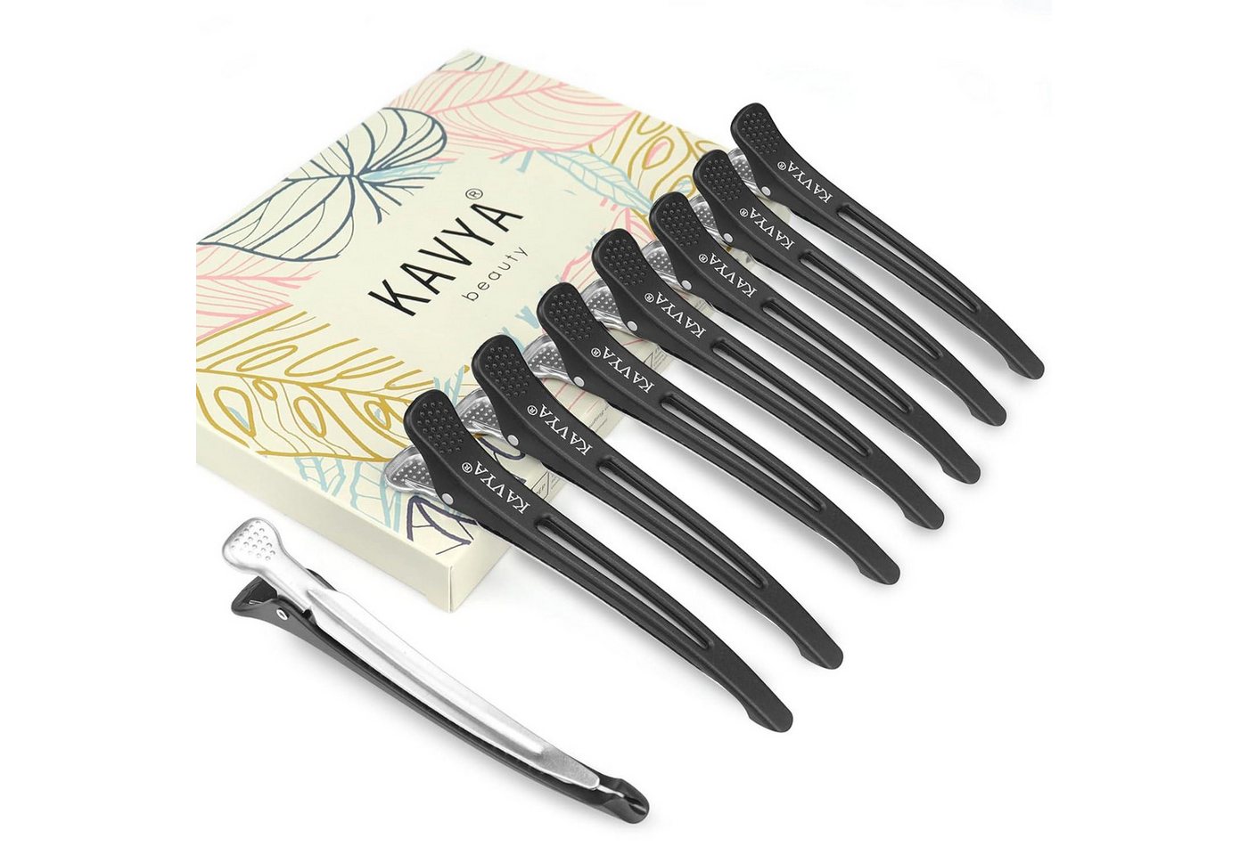 LuxusKollektion Haarklammer Haarclips 10er Set Silikonband Rutschfest Abteilklammern für Dickes LuxusKollektion Haarklammer Haarclips 10er Set Silikonband Rutschfest Abteilklammern für Dickes von LuxusKollektion