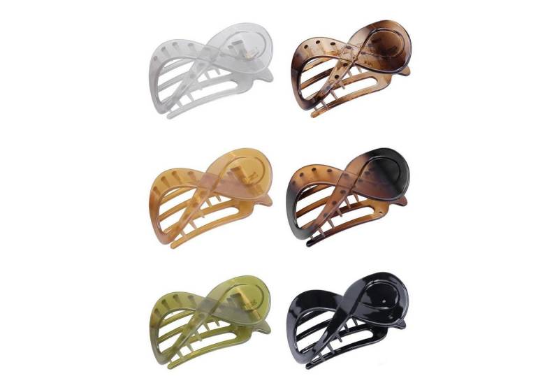 LuxusKollektion Haarklammer Haarklammer Damen Groß Französische Haarspangen 6 Stück Glänzend von LuxusKollektion