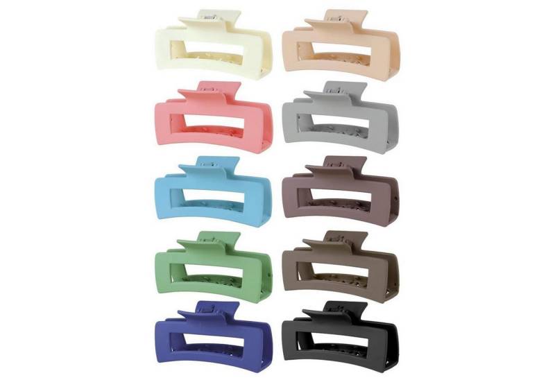 LuxusKollektion Haarklammer Haarklammer Haarspangen Damen Set Rutschfest Bunt 10 Stück große von LuxusKollektion