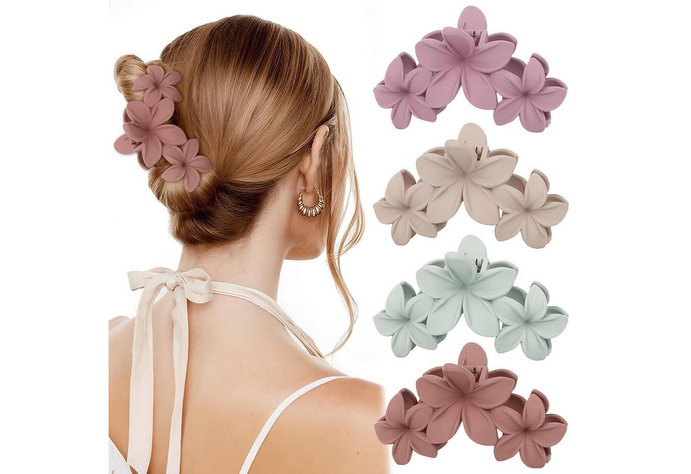 LuxusKollektion Haarklammer Haarklammer Hawaiian Blume 4 Stück Frauen Mädchen Macaron-4pcs LuxusKollektion Haarklammer Haarklammer Hawaiian Blume 4 Stück Frauen Mädchen Macaron-4pcs von LuxusKollektion
