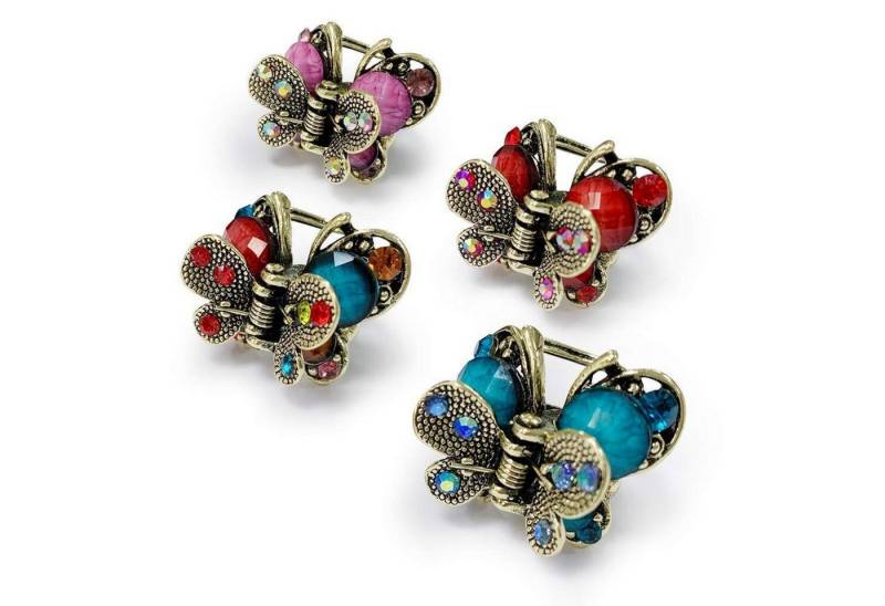 LuxusKollektion Haarklammer Haarklammer Klein Schmetterling Vintage Haarspangen Damen 4 pcs von LuxusKollektion