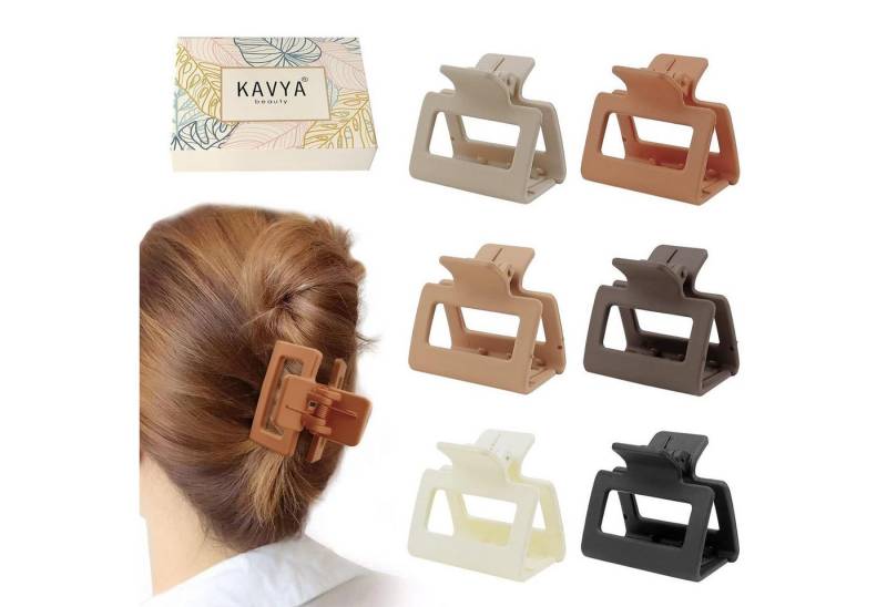 LuxusKollektion Haarklammer Haarklammer Set Damen 6 Stück Klein Rutschfest Matt 5,1cm von LuxusKollektion