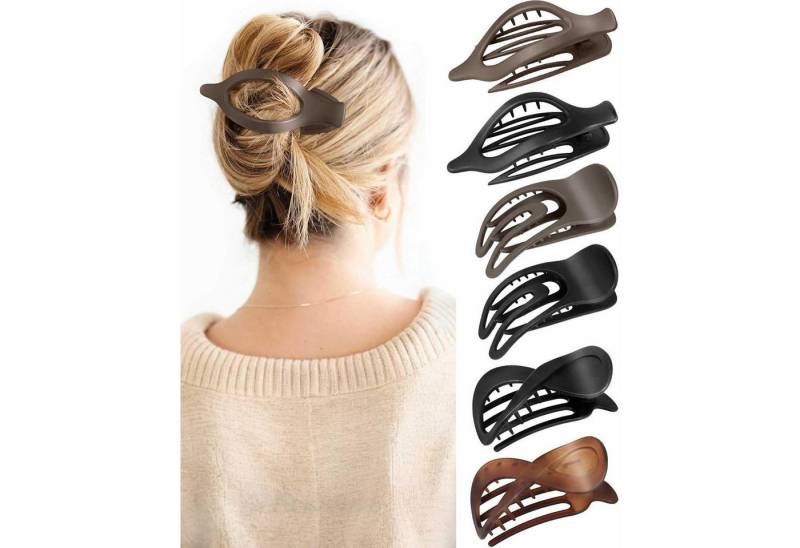 LuxusKollektion Haarklammer Haarspangen Damen 6 Stück Rutschfeste Französische Haarspangen Matte von LuxusKollektion