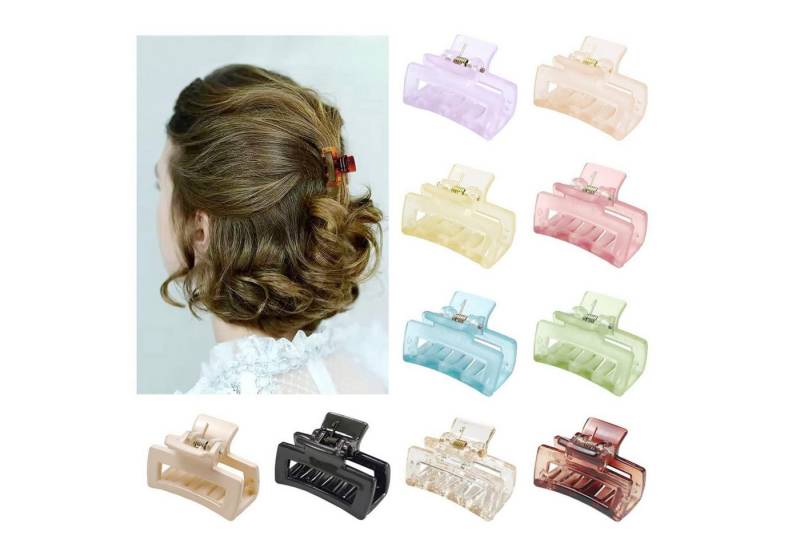 LuxusKollektion Haarklammer Kleine Haarspangen Damen Dünnes Haar Eckig 4 CM Haarklammer von LuxusKollektion