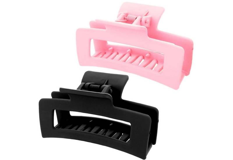 WLLHYF Haarklammer Quadratische Klauenclips 2 Stück 8.5 cm Matt Rutschfest Haarstyling von WLLHYF