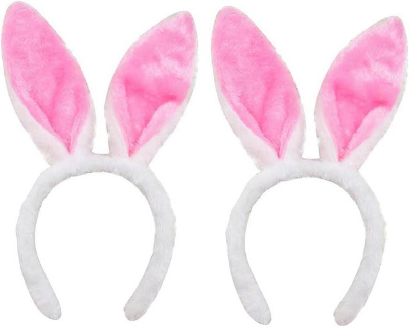 LuxusKollektion Haarreif 2er Set Pink Plüsch Hasenohren Haarreif für Ostern Party von LuxusKollektion