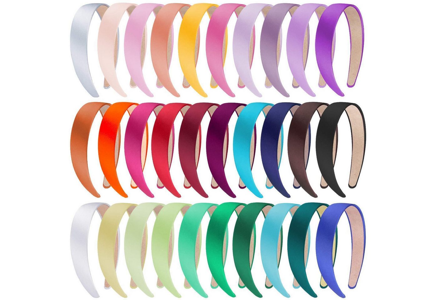 LuxusKollektion Haarreif 30 Stück Satin Haarreifen Damen Haarreifen Breit 30 Farben von LuxusKollektion
