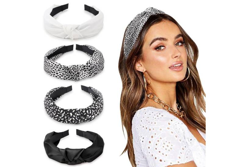 LuxusKollektion Haarreif Haarreifen Damen Mädchen 4 Stück Breites Stirnband Set Anti-Rutsch von LuxusKollektion