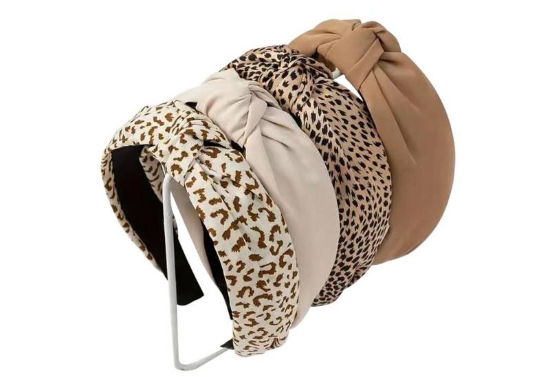 LuxusKollektion Haarreif Haarreifen Damen Mädchen 4 Stück breites Stirnband Set von LuxusKollektion