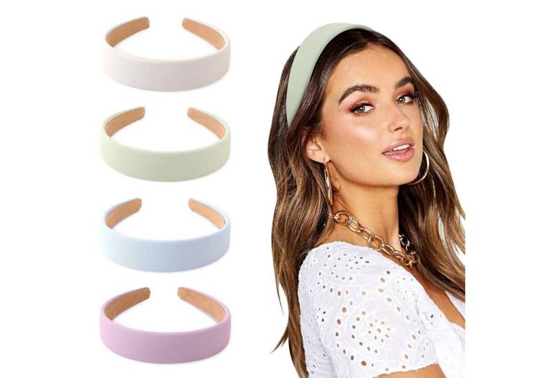 LuxusKollektion Haarreif Haarreifen Damen verknotet Stirnband Boho 4 Pack Ribbed Hair Hoop B-19 von LuxusKollektion