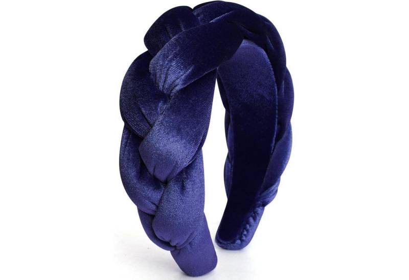 LuxusKollektion Haarreif Samt Geflochtenes Stirnband Damen Trachten Haarreif Breit Vintage von LuxusKollektion