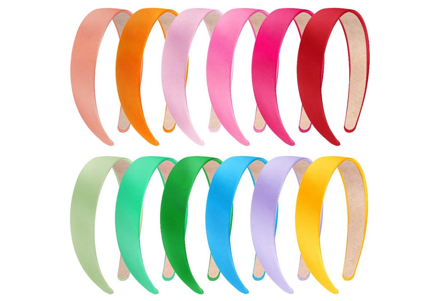 LuxusKollektion Haarreif Satin Haarreifen Stirnbänder 12 Stück Rutschfestes Buntes Stirnband LuxusKollektion Haarreif Satin Haarreifen Stirnbänder 12 Stück Rutschfestes Buntes Stirnband von LuxusKollektion