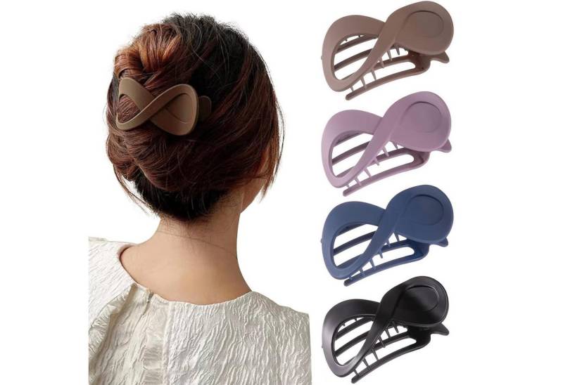 LuxusKollektion Haarspange 4 Pcs Vintage Haarspangen Damen Groß Schwarz Haarklammer françsisch von LuxusKollektion