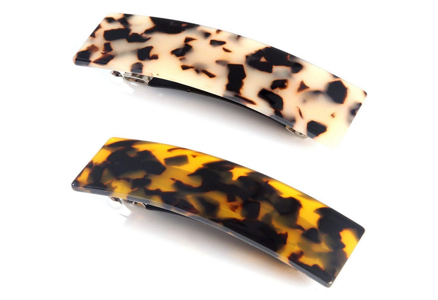 LuxusKollektion Haarspange Haarspangen Damen französische automatische 2 Stück feines Farbe A von LuxusKollektion